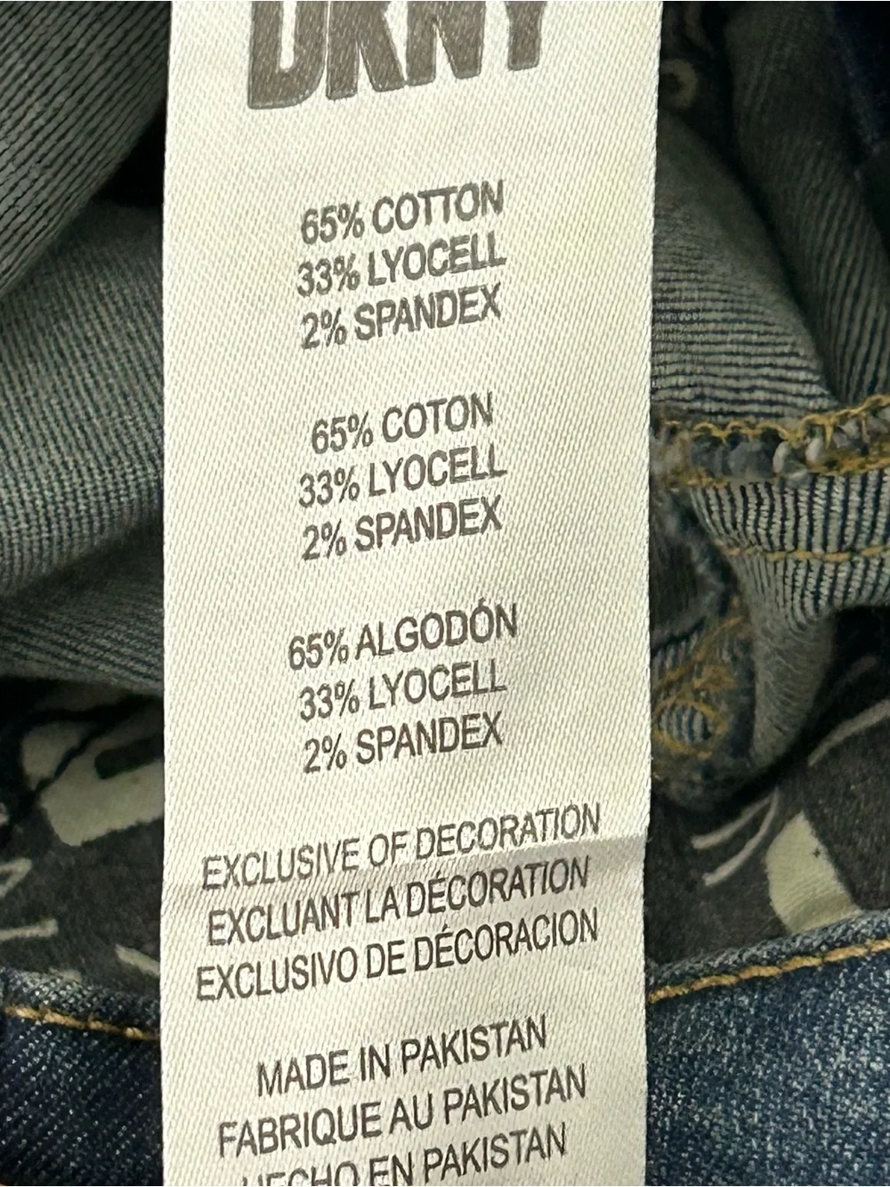 New DKNY Bedford Slim Fit Jeans Mens Tag Size 38X30 Dark Wash Stretch Blue Denim